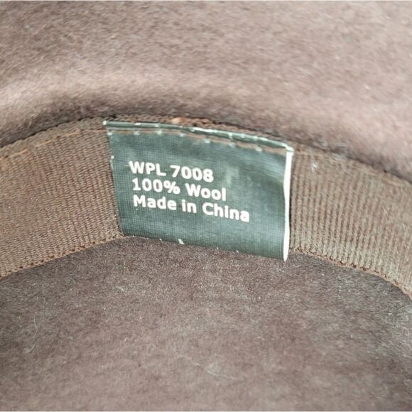 Arlington Hat Co Wool Chocolate Brown With feather band Bucket Hat Church Felt - Picture 14 of 16